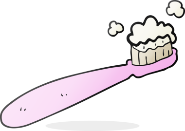 Bir insan tarafından çizilmiş serbest çizim diş fırçası.