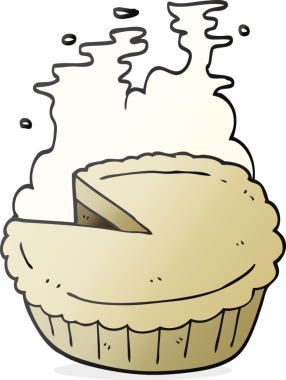 Bir insan tarafından çizilmiş serbest çizgi film pastası.