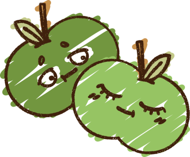 Bir insan tarafından çizilen meyve tebeşiri.