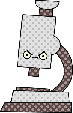 bir insan tarafından çizilmiş mikroskop tarzı çizgi roman