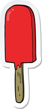 Bir insan tarafından çizilmiş bir lolipopun çıkartması.