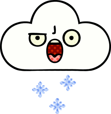 Bir insan tarafından çizilmiş bir kar bulutu çizgi filmi.