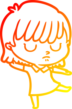 Bir insan tarafından çizilmiş bir karikatür kadın çizimi