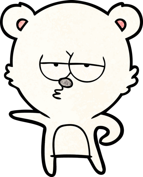 Bir insan tarafından çizilmiş kutup ayısı karikatürü