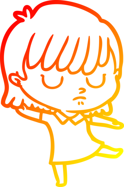 Bir insan tarafından çizilmiş bir karikatür kadın çizimi