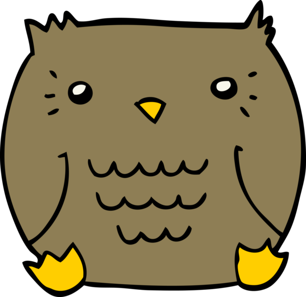 bir insan tarafından çizilmiş bir baykuş.