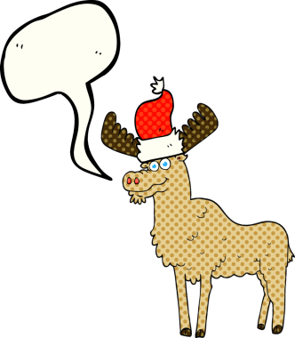 Bir insan tarafından çizilmiş karikatür karikatür karikatürü Noel geyiği