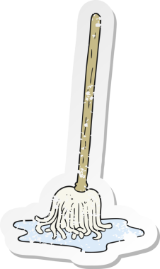 Bir insan tarafından çizilmiş karikatür paspasının geriletilmiş yapıştırması.