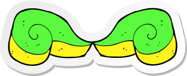 Bir insan tarafından çizilmiş karikatür dekoratif girdap sembolü.