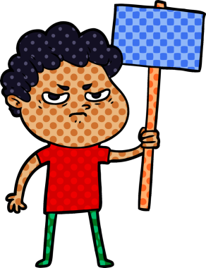 Bir insan tarafından çizilmiş kızgın bir adam.