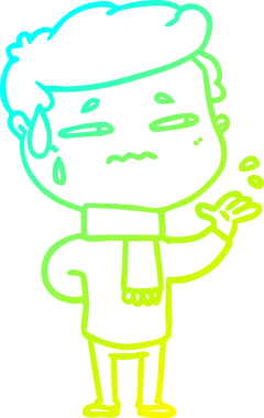 Bir insan tarafından çizilmiş bir çizgi film karakteri.