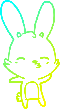 Bir insan tarafından çizilmiş garip bir tavşan çizgi filmi.