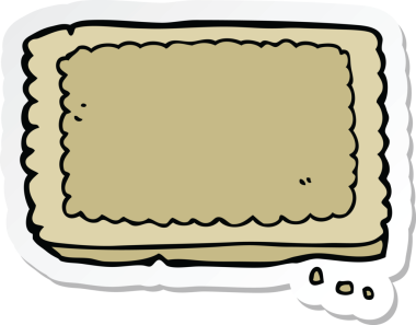 Bir insan tarafından çizilmiş karikatür bisküvisi.