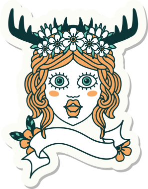 Bir insan tarafından çizilmiş insan bir Druid çıkartması.