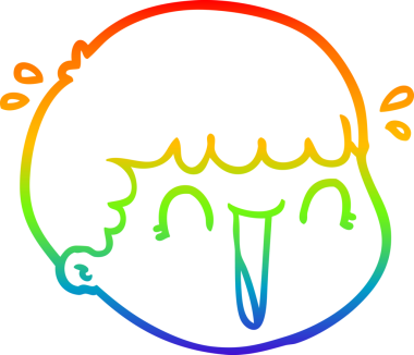 gökkuşağı gradyan çizgi çizimi bir insan tarafından çizilmiş bir erkek yüzü