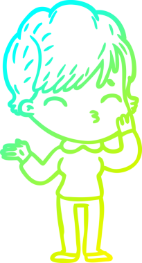 Bir insan tarafından çizilmiş bir karikatür kadın çizimi