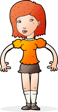 Çizgi filmdeki kadın bir insan tarafından çizilmiş.