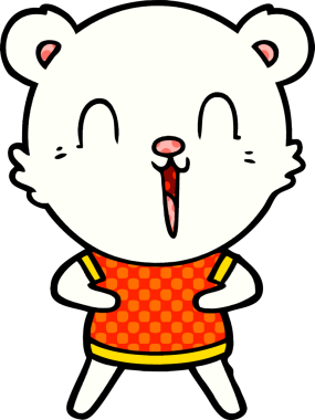 Bir insan tarafından çizilmiş kutup ayısı karikatürü