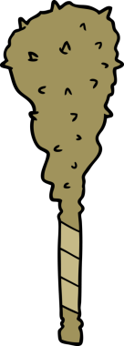 Bir insan tarafından çizilmiş ilkel çizgi film kulübü.