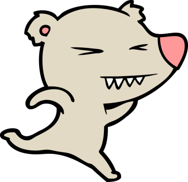 Bir insan tarafından çizilmiş bir çizgi film karakteri.