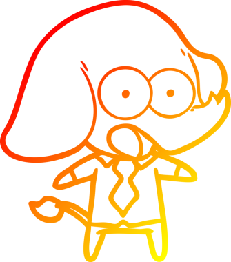 Bir insan tarafından çizilmiş şirin bir fil çizimi.