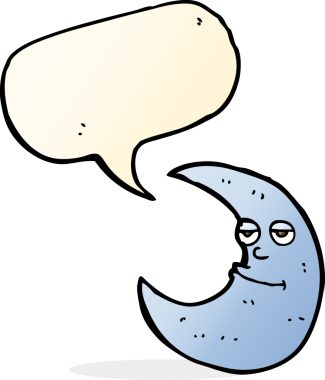 Bir insan tarafından çizilmiş konuşma baloncuklu mutlu çizgi film ayı.