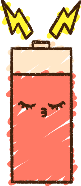 Bir insan tarafından çizilmiş pil tebeşiri.