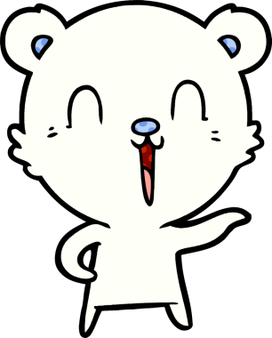 Bir insan tarafından çizilmiş kutup ayısı karikatürü