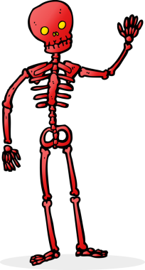 Bir insan tarafından çizilmiş bir iskelet dalgası.