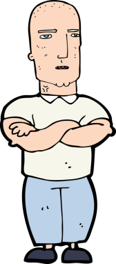 Çizgi film bir insan tarafından çizilmiş kel adamı kızdırdı.