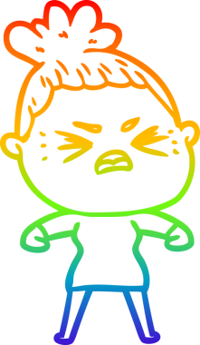 Bir insan tarafından çizilmiş kızgın bir karikatür çizimi.