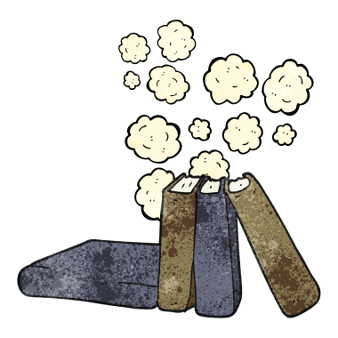 Bir insan tarafından çizilmiş el yapımı çizgi film kitapları.