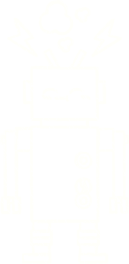 Bir insan tarafından çizilen robot tebeşiri.