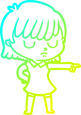 Bir insan tarafından çizilmiş bir karikatür kadın çizimi.