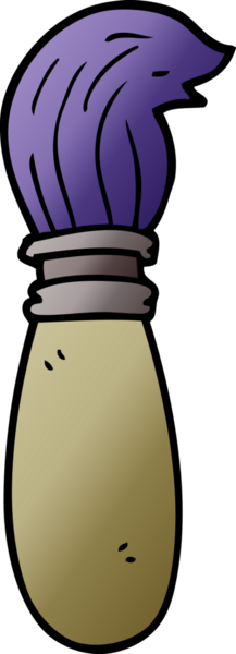 Bir insan tarafından çizilmiş karalama boya fırçası.