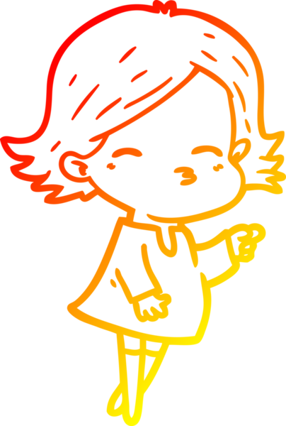 Bir insan tarafından çizilen çizgi film karakterinin sıcak çizgi çizimi