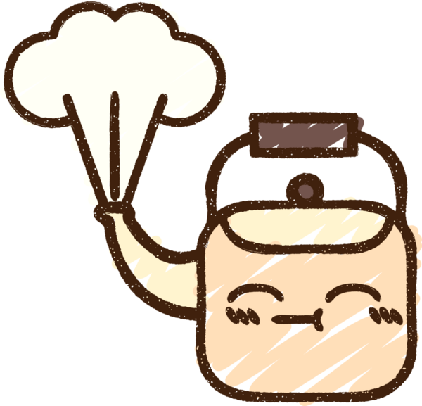 Bir insan tarafından çizilen Sıcak Kettle Tebeşiri