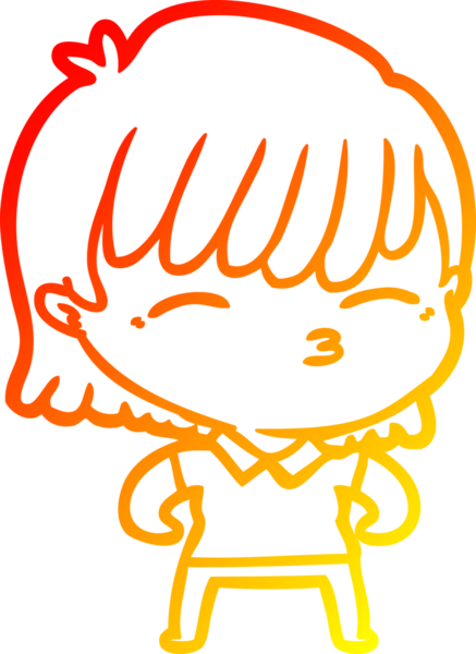 Bir insan tarafından çizilmiş bir karikatür kadın çizimi