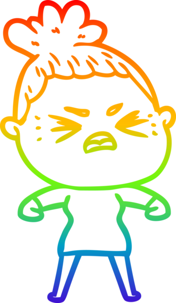 Bir insan tarafından çizilmiş kızgın bir karikatür çizimi.