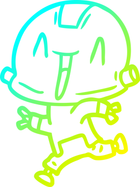 Bir insan tarafından çizilmiş soğuk gradyan robot çizimi