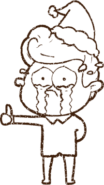 Bir insan tarafından çizilmiş Noel Adamı Kömürü