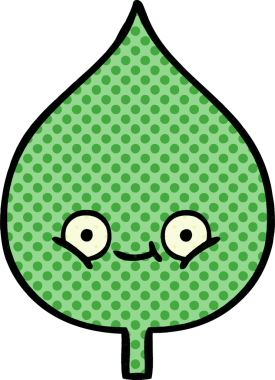 bir insan tarafından çizilmiş dışavurumsal yaprağın çizgi roman tarzı