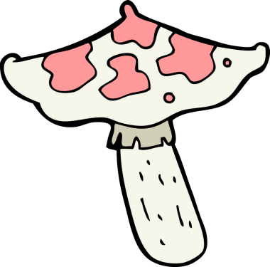 Bir insan tarafından çizilmiş mantar taburesi.