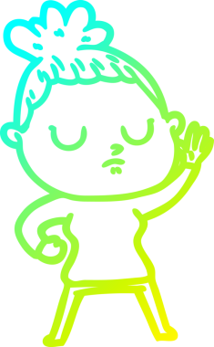 Bir insan tarafından çizilmiş soğuk bir çizgi film çizimi.