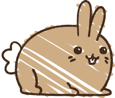 Bir insan tarafından çizilmiş şirin tavşan tebeşiri.