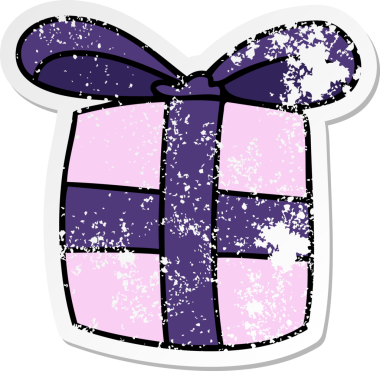 Bir insan tarafından çizilmiş garip bir el çizimi çıkartması.