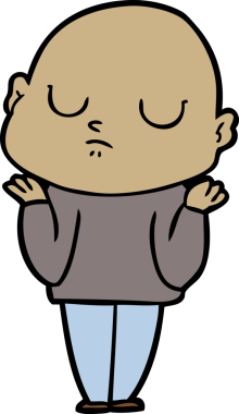 bir insan tarafından çizilmiş kel bir adam.