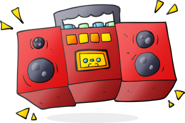 Bir insan tarafından çizilmiş serbest çizim kaset oynatıcı