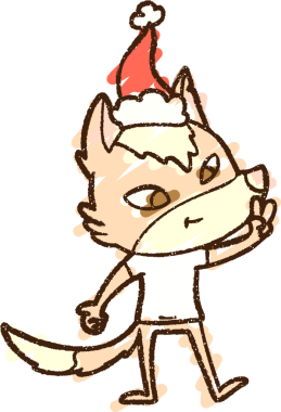 Bir insan tarafından çizilen Xmas Wolf Tebeşiri