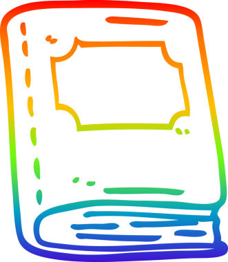 gökkuşağı gradyan çizgisi bir çizgi insan tarafından çizilmiş eski bir deri kitap